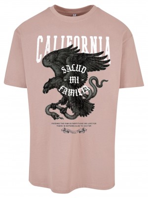 Тениска La Familia Heavy Oversize Tee duskrose XXL Тениска La Familia Heavy Oversize Tee duskrose XXL