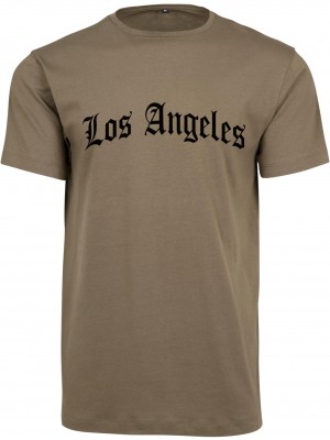 Тениска Los Angeles Wording Tee olive XXL Тениска Los Angeles Wording Tee olive XXL