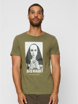 Тениска Bad Habit Tee olive XXL Тениска Bad Habit Tee olive XXL