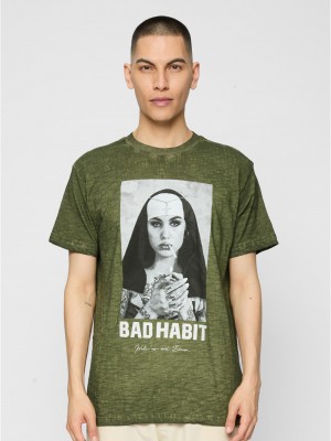 Тениска Bad Habit Tee olive XXL Тениска Bad Habit Tee olive XXL