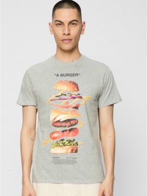 Тениска A Burger Tee heather grey XXL Тениска A Burger Tee heather grey XXL