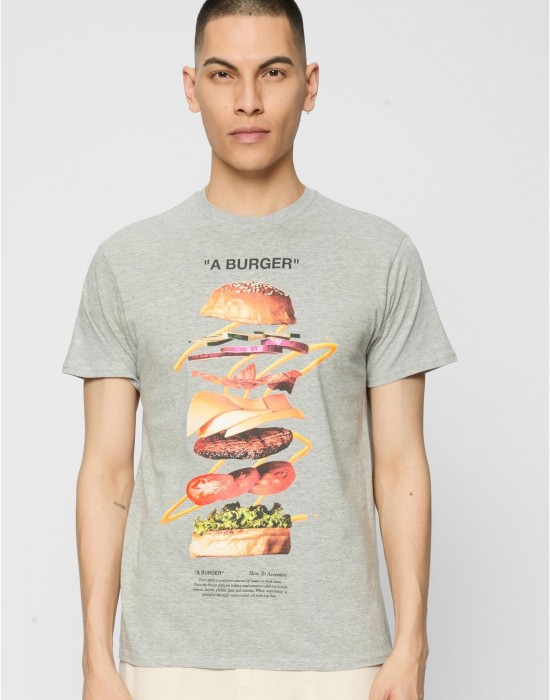 Тениска A Burger Tee heather grey XXL Тениска A Burger Tee heather grey XXL