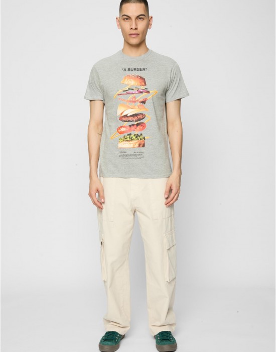 Тениска A Burger Tee heather grey XXL Тениска A Burger Tee heather grey XXL
