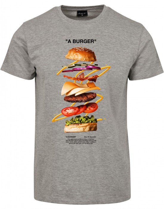 Тениска A Burger Tee heather grey XXL Тениска A Burger Tee heather grey XXL