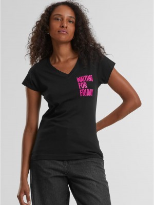 Тениска Ladies Waiting For Friday Box Tee black XS