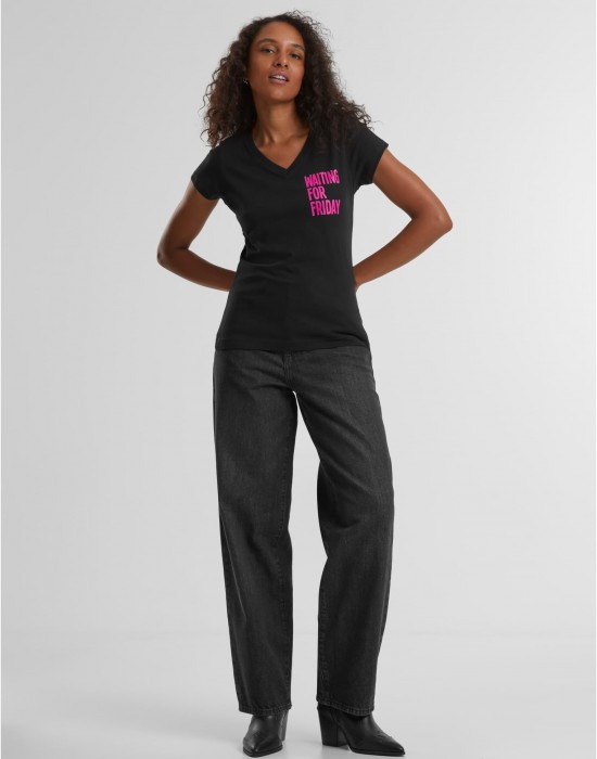 Тениска Ladies Waiting For Friday Box Tee black XS