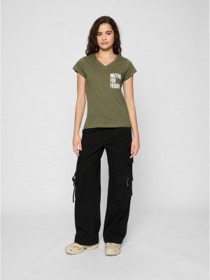 Тениска Ladies Waiting For Friday Box Tee olive XS