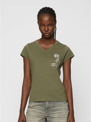 Тениска Ladies Only Love Tee olive XS