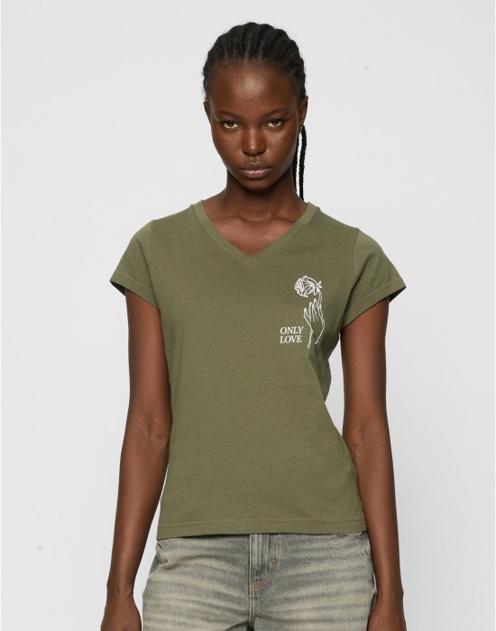 Тениска Ladies Only Love Tee olive XS