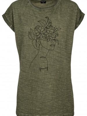 Тениска Ladies One Line Fruit Tee olive XS