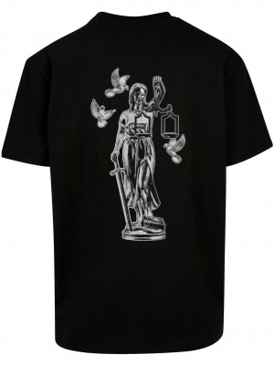 Тениска Justice Oversize Tee Black XXL