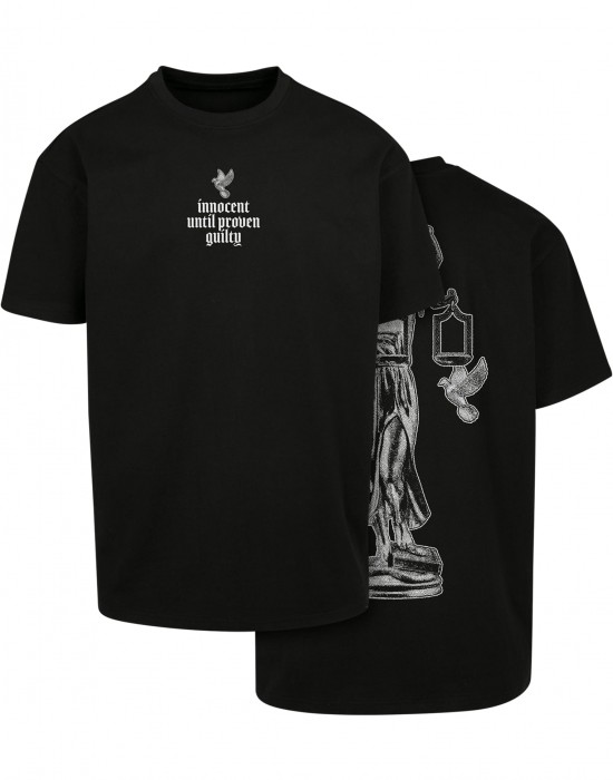 Тениска Justice Oversize Tee Black XXL