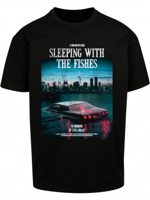 Тениска Sicilian Message Oversize Tee black M