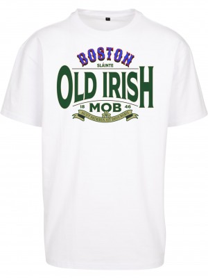 Тениска Old Irish Mob Oversize Tee white XXL