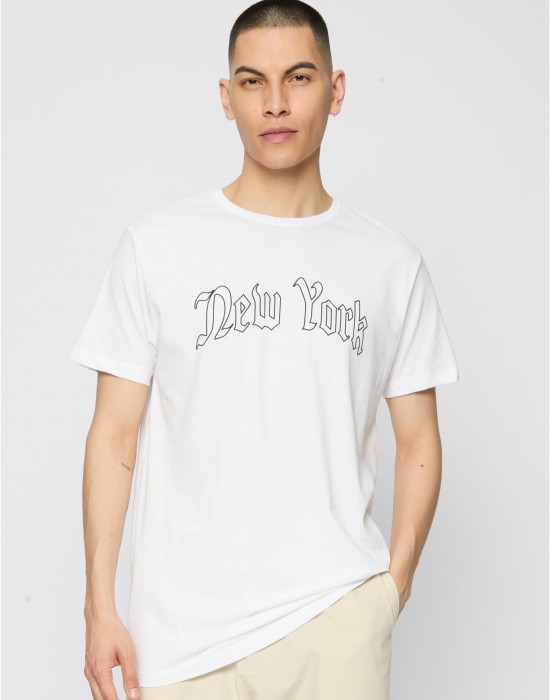 Тениска New York Wording Tee white XL
