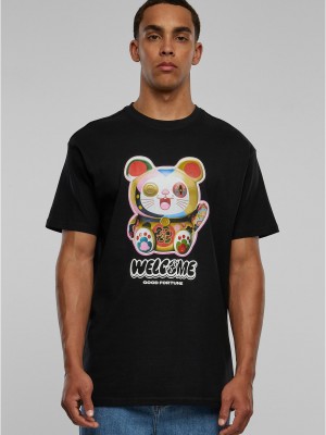 Тениска Welcome Cat Heavy Oversize Tee black XXL