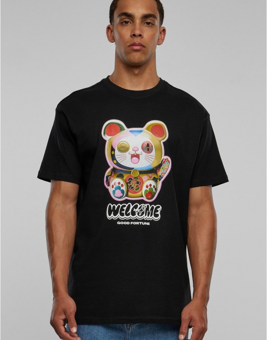Тениска Welcome Cat Heavy Oversize Tee black XXL