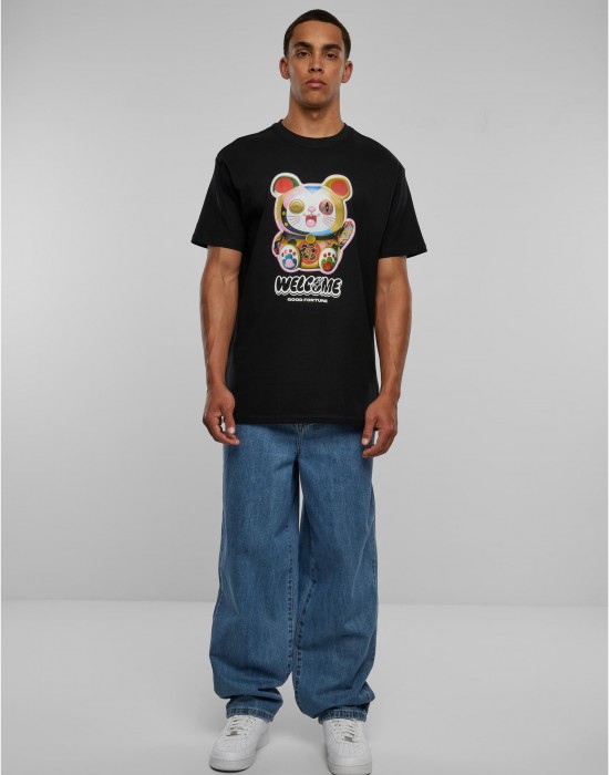 Тениска Welcome Cat Heavy Oversize Tee black XXL