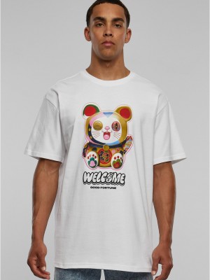 Тениска Welcome Cat Heavy Oversize Tee white XXL