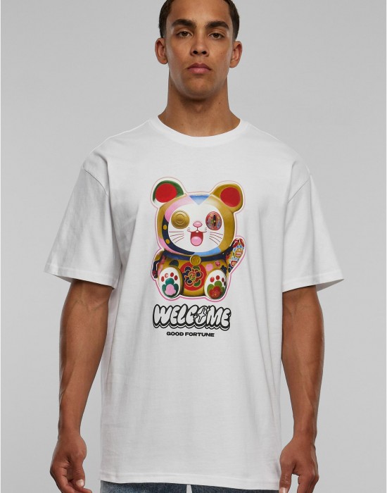 Тениска Welcome Cat Heavy Oversize Tee white XXL