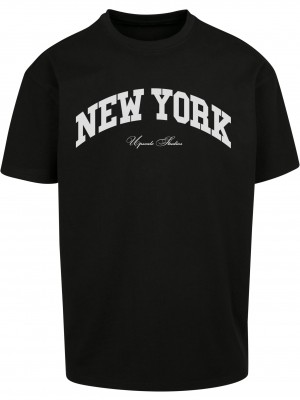 Тениска New York College Oversize Tee black XXL Тениска New York College Oversize Tee black XXL
