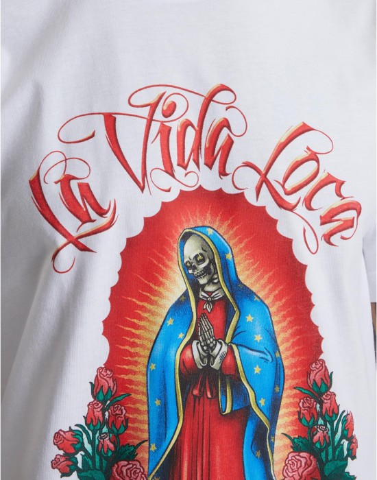 Тениска La Vida Loca Mary Tee white XXL