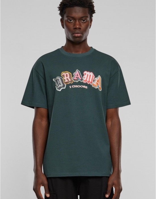 Тениска Drama I choose Heavy Oversize Tee bottlegreen XXL