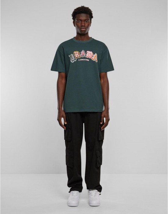 Тениска Drama I choose Heavy Oversize Tee bottlegreen XXL