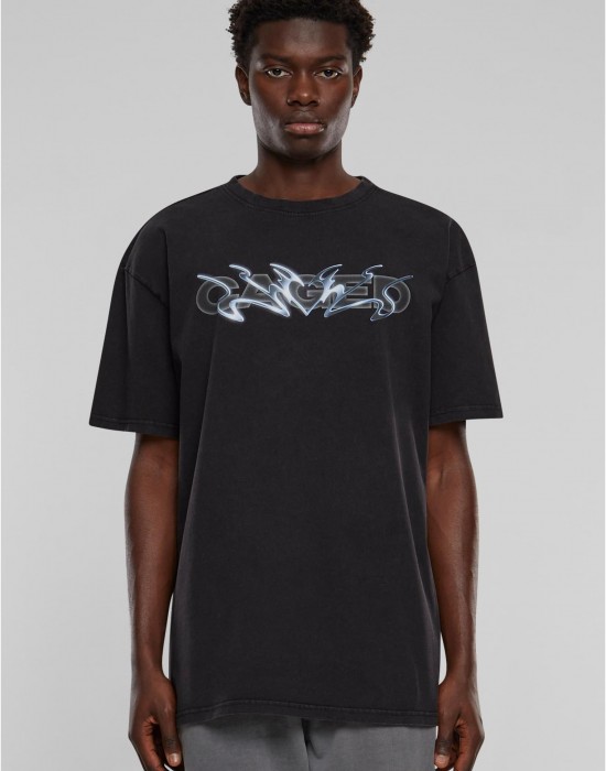 Тениска Cagedchrome Acid Heavy Oversize Tee black XXL