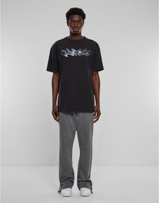 Тениска Cagedchrome Acid Heavy Oversize Tee black XXL