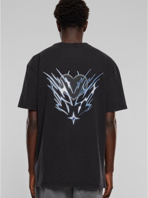 Тениска Cagedchrome Acid Heavy Oversize Tee black XXL Тениска Cagedchrome Acid Heavy Oversize Tee black XXL
