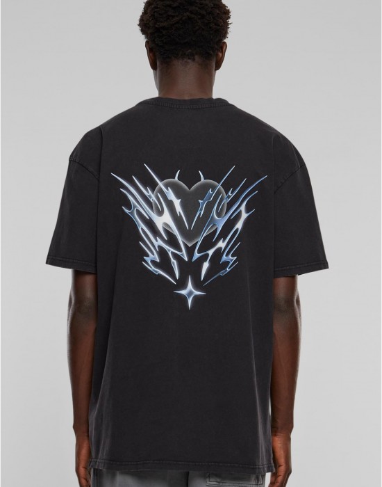 Тениска Cagedchrome Acid Heavy Oversize Tee black XXL