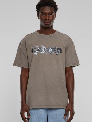 Тениска Cagedchrome Acid Heavy Oversize Tee asphalt XXL Тениска Cagedchrome Acid Heavy Oversize Tee asphalt XXL