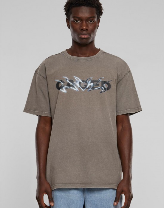Тениска Cagedchrome Acid Heavy Oversize Tee asphalt XXL