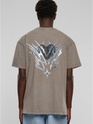 Тениска Cagedchrome Acid Heavy Oversize Tee asphalt XXL Тениска Cagedchrome Acid Heavy Oversize Tee asphalt XXL