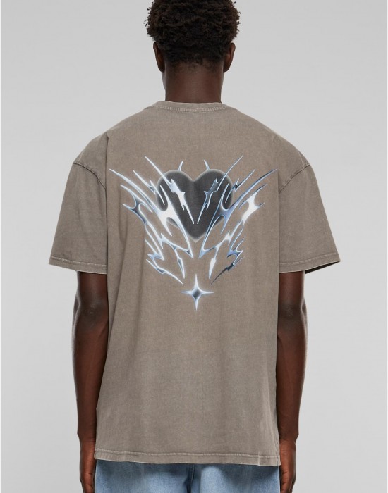 Тениска Cagedchrome Acid Heavy Oversize Tee asphalt XXL