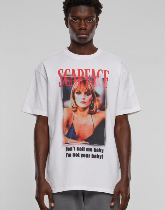 Тениска Scarface Don't call me baby Heavy Oversize Tee white XXL