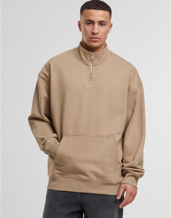 Мъжка Блуза с Цип Мъжка Блуза с Цип М DEF Zipper Crewneck greige XL