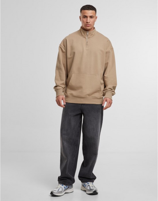 Мъжка Блуза с Цип Мъжка Блуза с Цип М DEF Zipper Crewneck greige XL