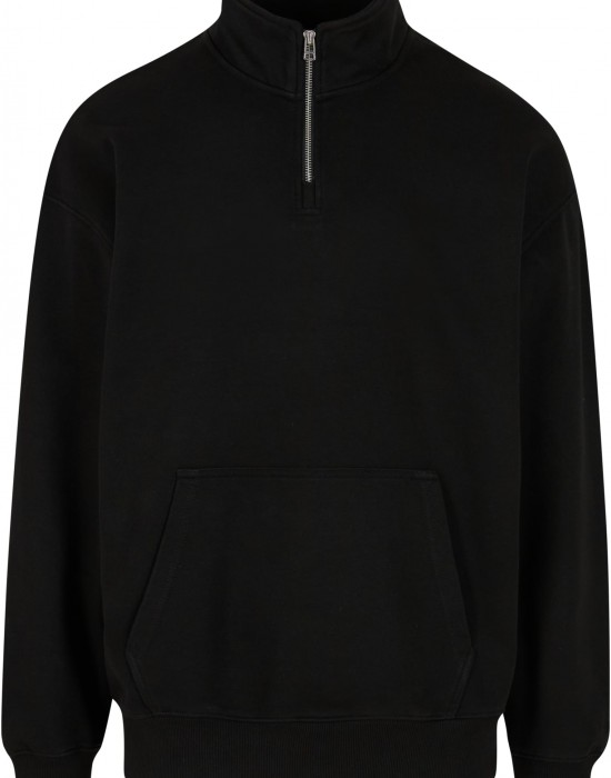 Мъжка Блуза с Цип DEF Zipper Crewneck jet black washed XL