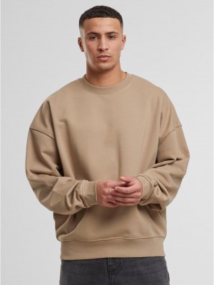 Мъжки Пуловер DEF Basic Crewneck Pullover greige XL Мъжки Пуловер DEF Basic Crewneck Pullover greige XL