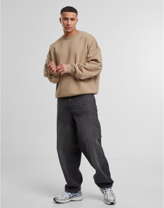 Мъжки Пуловер DEF Basic Crewneck Pullover greige XL