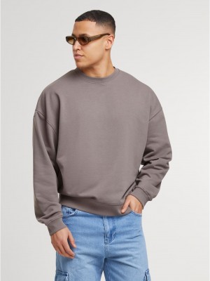 Мъжки Пуловер DEF Basic Crewneck Pullover tornado XL Мъжки Пуловер DEF Basic Crewneck Pullover tornado XL