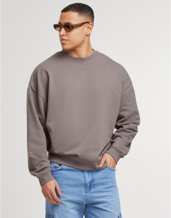 Мъжки Пуловер DEF Basic Crewneck Pullover tornado XL