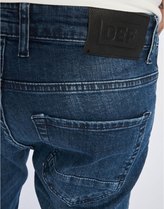 Мъжки Дънки DEF Skom Slim Fit Jeans denimblue 38 Мъжки Дънки DEF Skom Slim Fit Jeans denimblue 38
