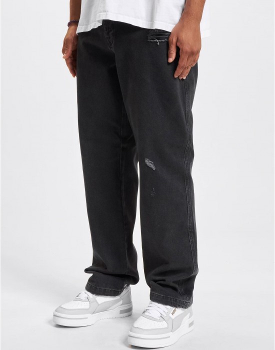 Дънки DEF Slim Fit Jeans black washed destroyed 38