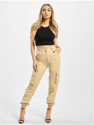 Дамски Карго Панталони DEF Ruby Cargopants beige XS