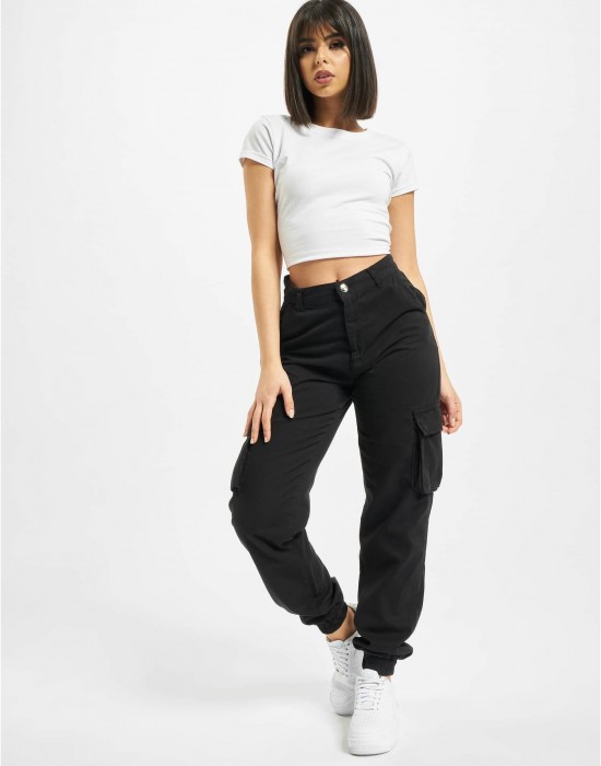 Дамски Карго Панталони DEF Ruby Cargopants black XS