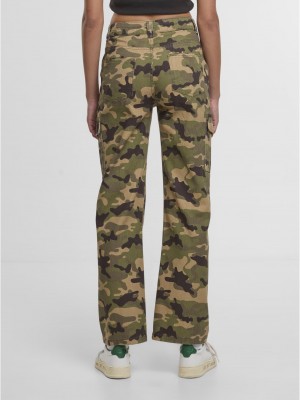 Дънки DEF Straight Fit Jeans green camo XS