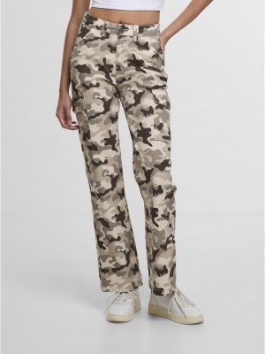 Дънки DEF Straight Fit Jeans beige camo XS